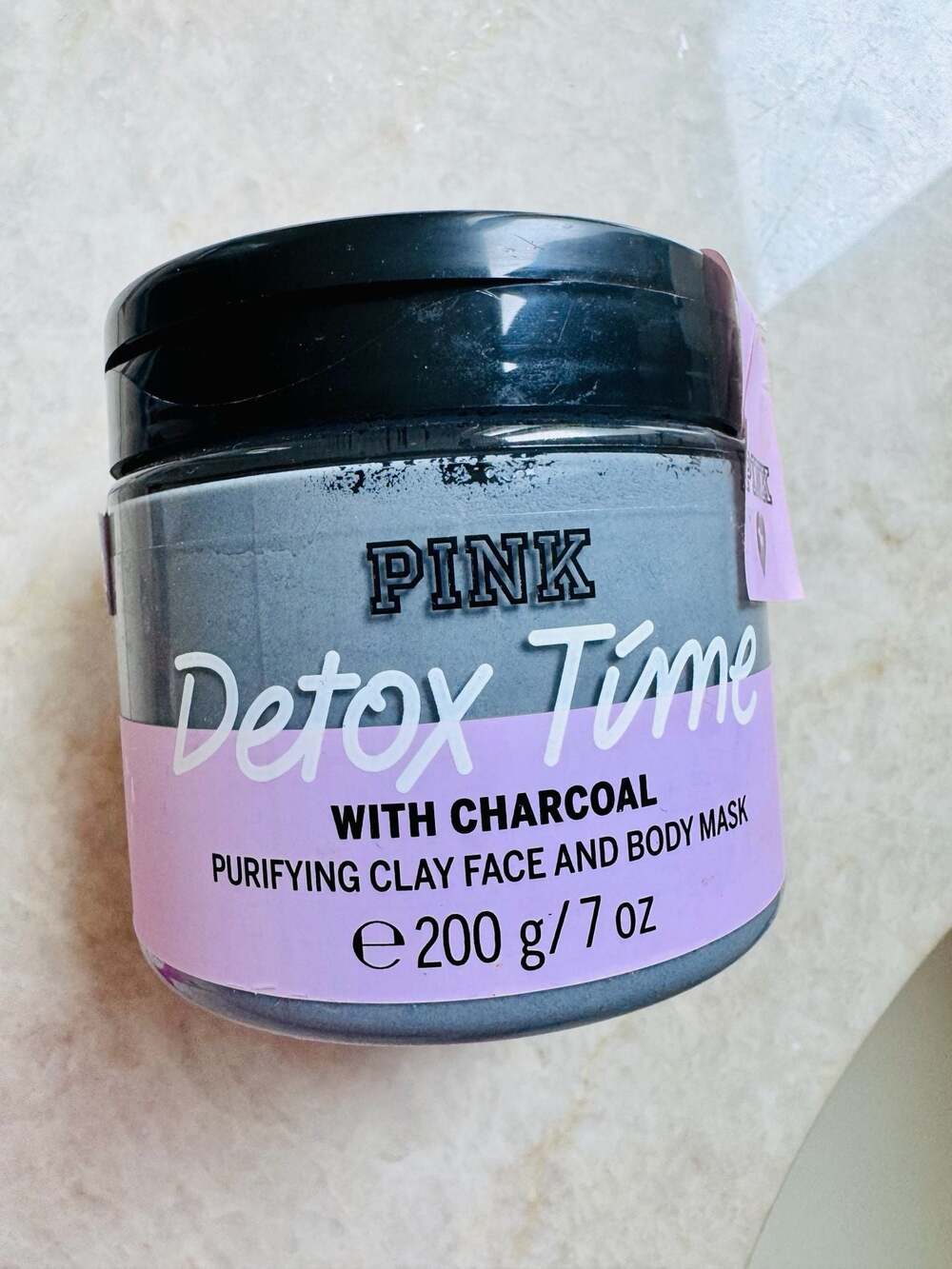 PINK Victoria's Secret Detox Time with Charcoal Purifying Clay Face and Body Mas